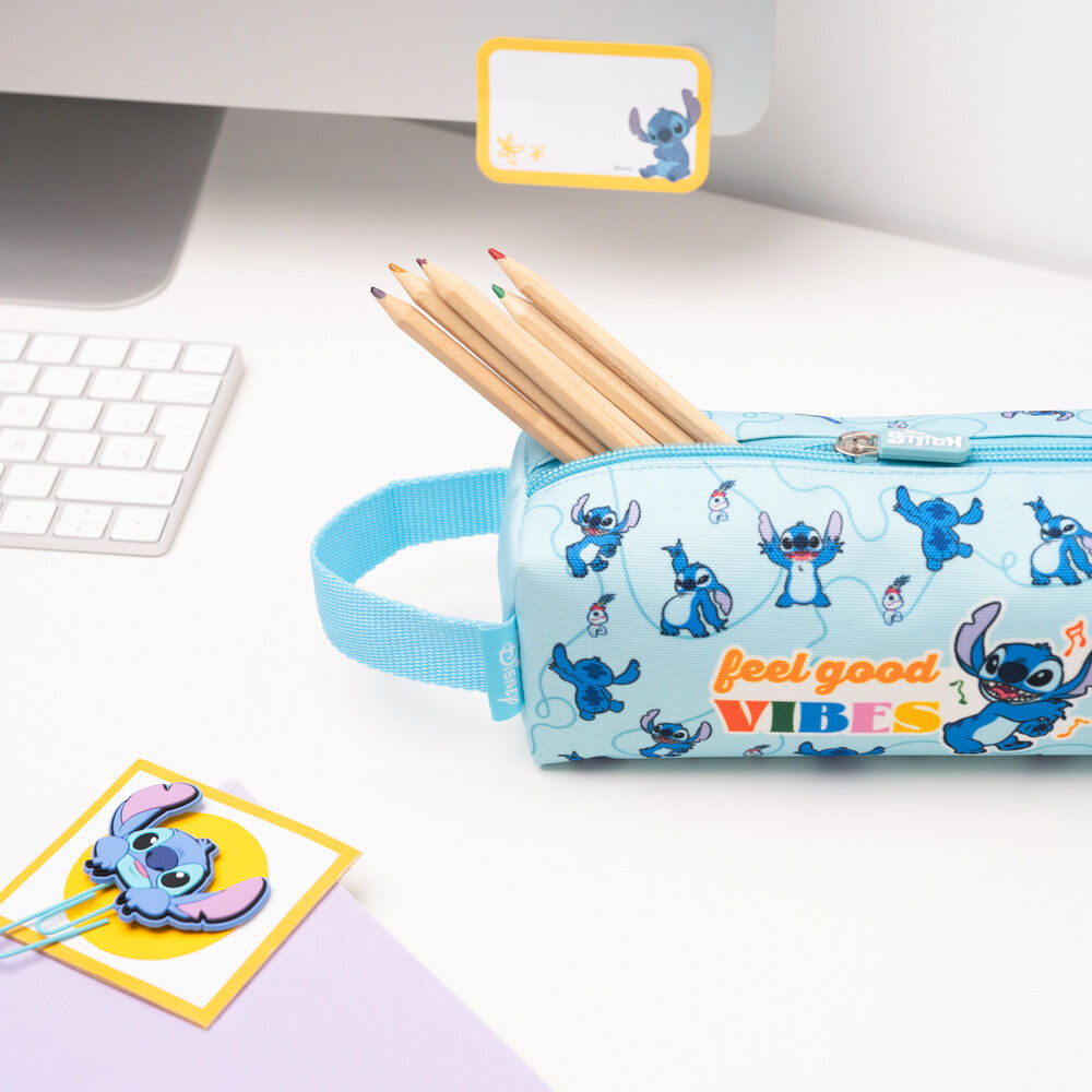 Portatodo azul claro de Stitch Disney con asa lateral - 5