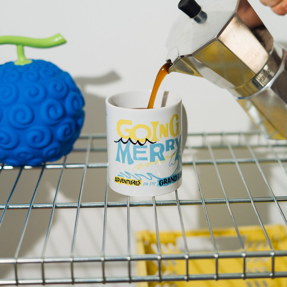 Taza blanca de cerámica One Piece con ilustración del Going Merry - 6