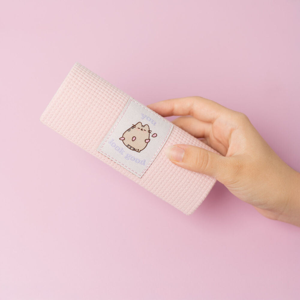 Funda rígida rosa y lila para gafas con diseño bordado de Pusheen - 6