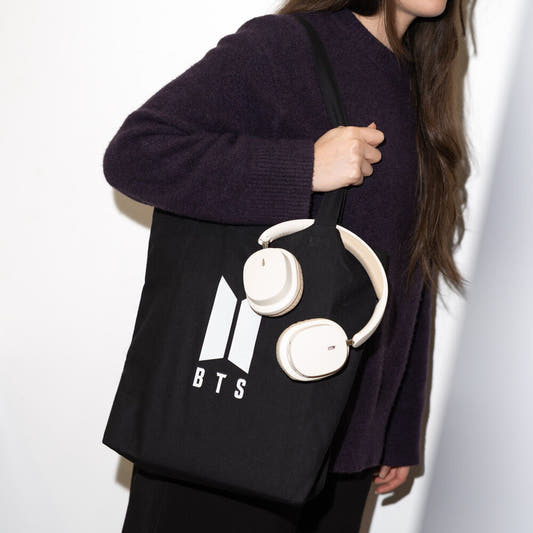 Bolsa de tela negra ERIK con logo BTS blanco - 7