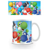 Taza de cerámica de Yoshi y otros personajes de Super Mario Bros.