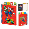 Cuaderno de espiral Super Mario rojo con Mario y Luigi