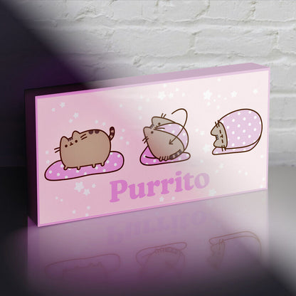 Lienzo luminoso Pusheen Purrito con tres escenas y estrellas - 2