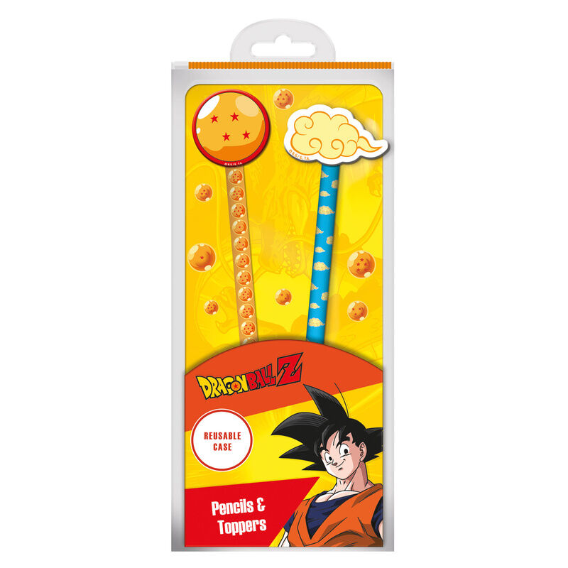 Set de dos lápices con toppers de Dragon Ball Z
