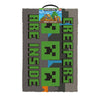 Felpudo Minecraft Creepers gris con diseño pixel art