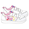 Deportivas blancas y rosas de Peppa Pig con dos cierres de velcro