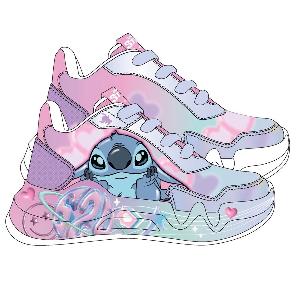 Deportivas Disney Stitch CERDÁ en tonos pastel