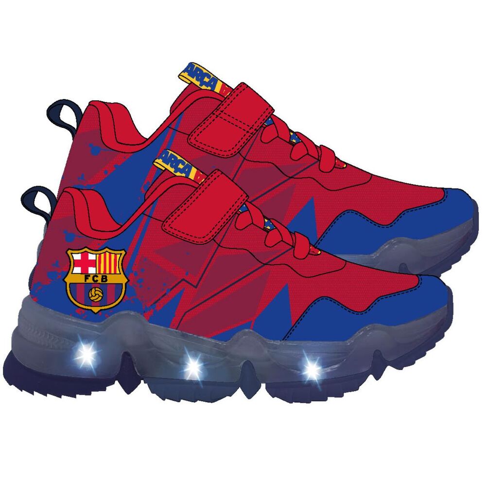 Deportivas CERDÁ del F.C. Barcelona rojas y azules con luces