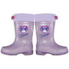 Botas de agua lila de Kuromi con purpurina
