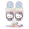Pantuflas rosas de Hello Kitty con franja afelpada