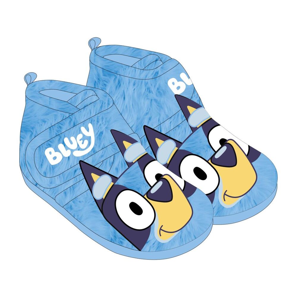 Pantuflas infantiles azules de Bluey