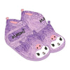 Pantuflas moradas de Kuromi con rostro decorativo