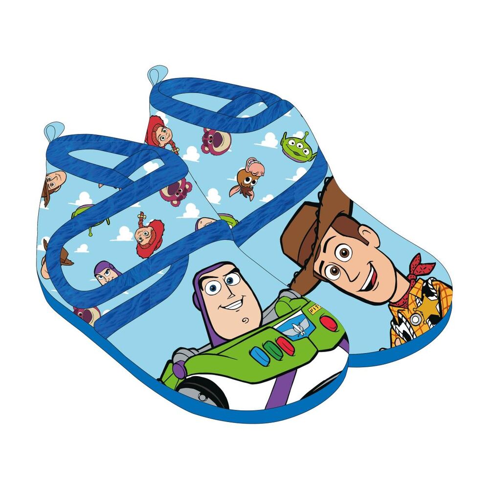 Pantuflas azules Disney Toy Story con Woody y Buzz