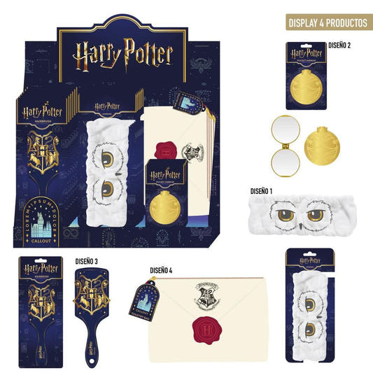 Set de belleza Harry Potter CERDÁ con espejo, diadema, cepillo y bolsa de aseo