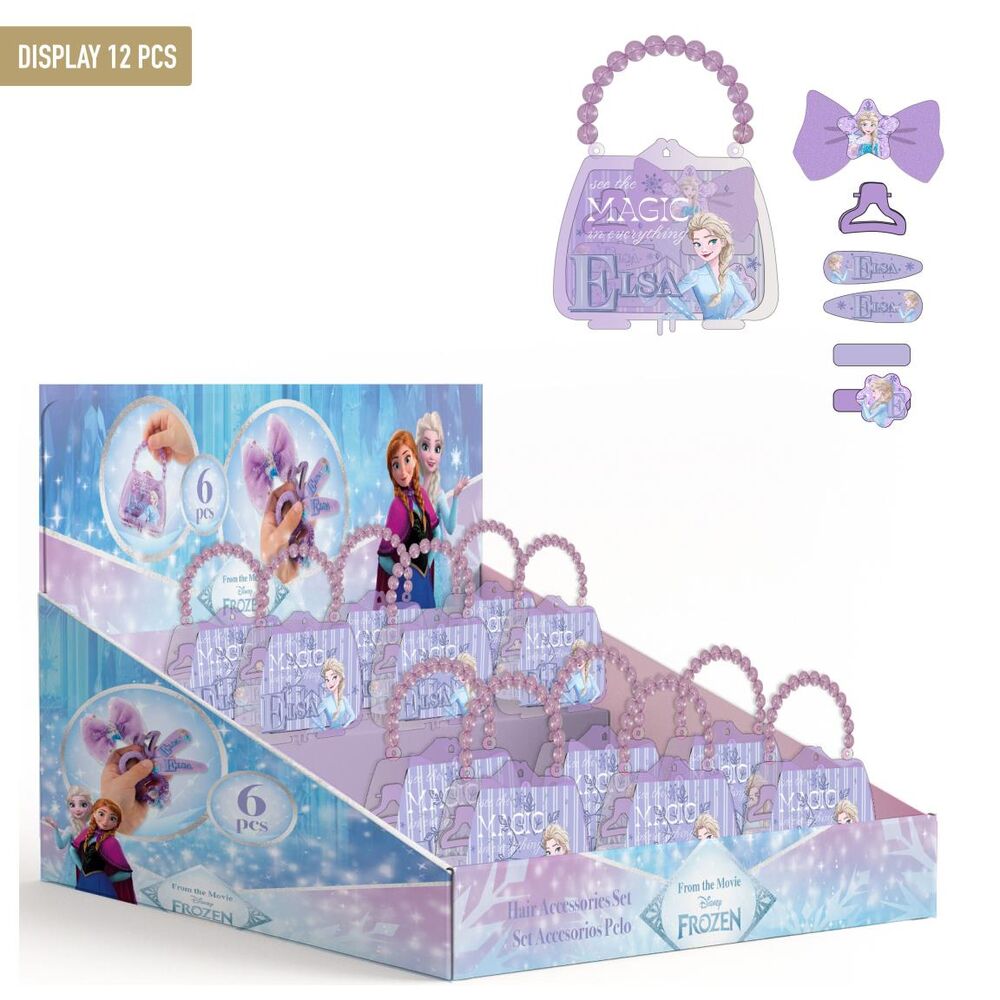 Set de bolso de belleza Frozen con accesorios para el cabello