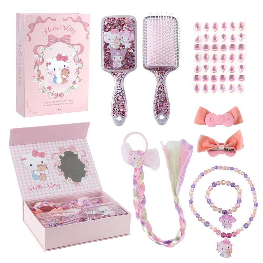 Set de belleza Hello Kitty and Friends con accesorios para cabello, uñas y bisutería