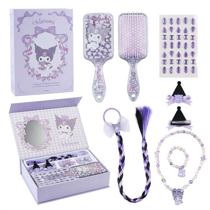 Set de belleza Kuromi Hello Kitty con cepillos y accesorios