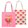 Bolsas shopping surtidas de Supergirl y Superman DC Comics