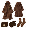 Set regalo Star Wars con bata con capucha y calcetines marrones
