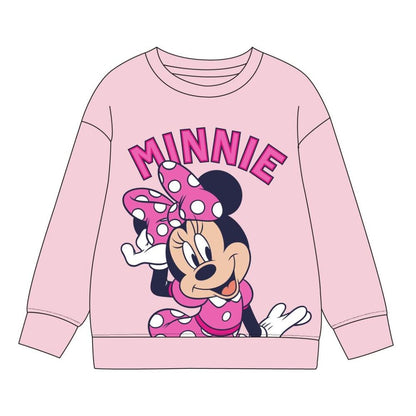 Sudadera rosa infantil de Minnie Disney con estampado frontal