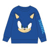 Sudadera infantil azul de Sonic the Hedgehog con estampado frontal
