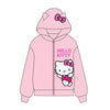 Sudadera rosa infantil de Hello Kitty con capucha y cremallera