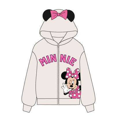Sudadera rosa de Minnie Disney con capucha y cremallera