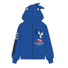Sudadera azul infantil de Sonic con capucha y cremallera