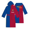 Bata F.C. Barcelona azul y granate con capucha y cinturón