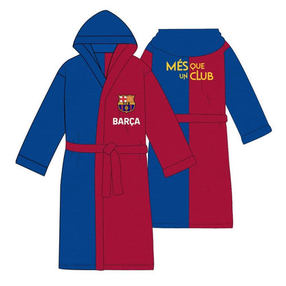 Bata F.C. Barcelona azul y granate con capucha y cinturón