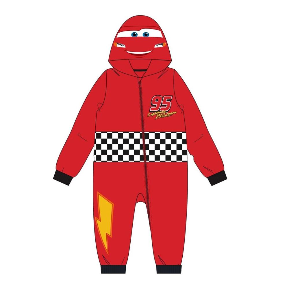 Pijama mono rojo infantil de Disney Cars con Rayo McQueen