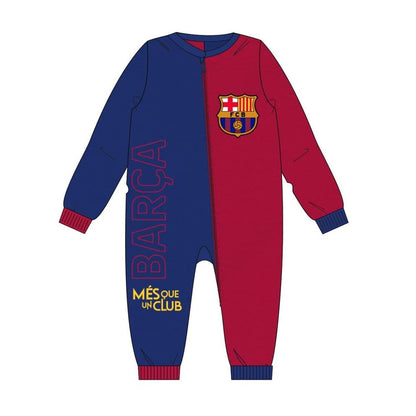 Pijama de una pieza F.C. Barcelona azul y granate con escudo