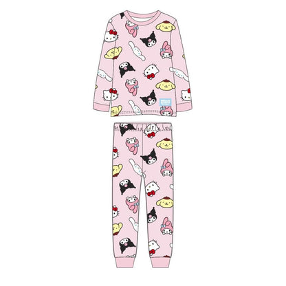 Pijama infantil rosa de manga larga Hello Kitty and Friends