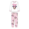 Pijama infantil de manga larga de Minnie Disney en blanco y rosa