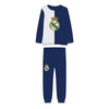 Pijama infantil Real Madrid azul marino y blanco de manga larga