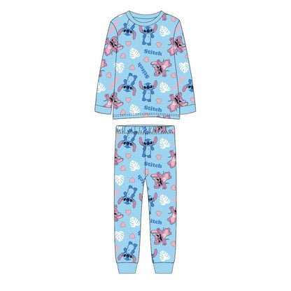 Pijama infantil de dos piezas Stitch Disney azul