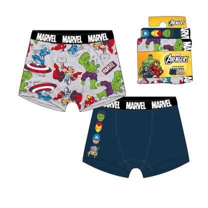Set de 2 bóxers Marvel Los Vengadores con diseños de superhéroes