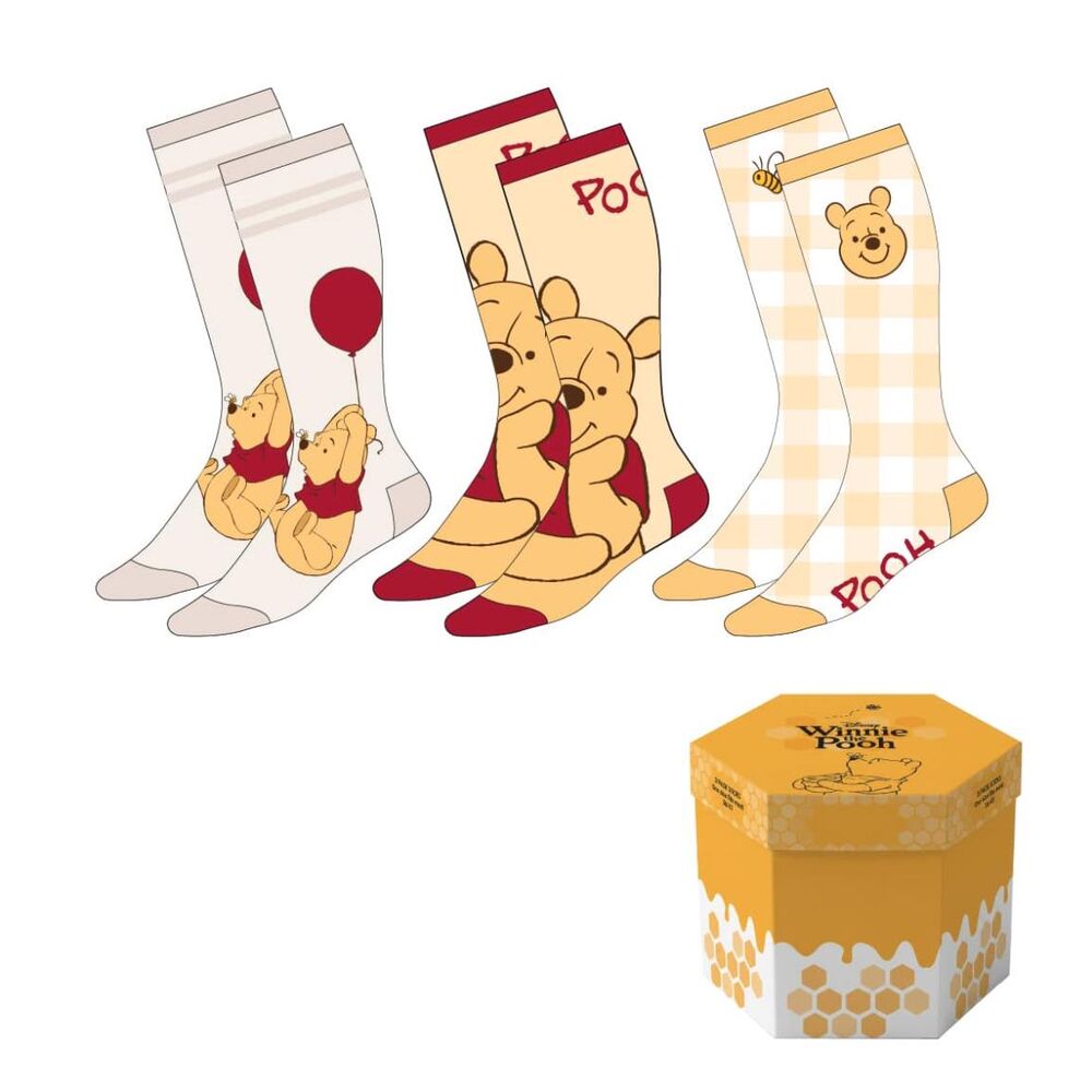 Set de tres pares de calcetines Disney de Winnie the Pooh