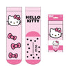 Calcetines rosas antideslizantes de Hello Kitty con lazos
