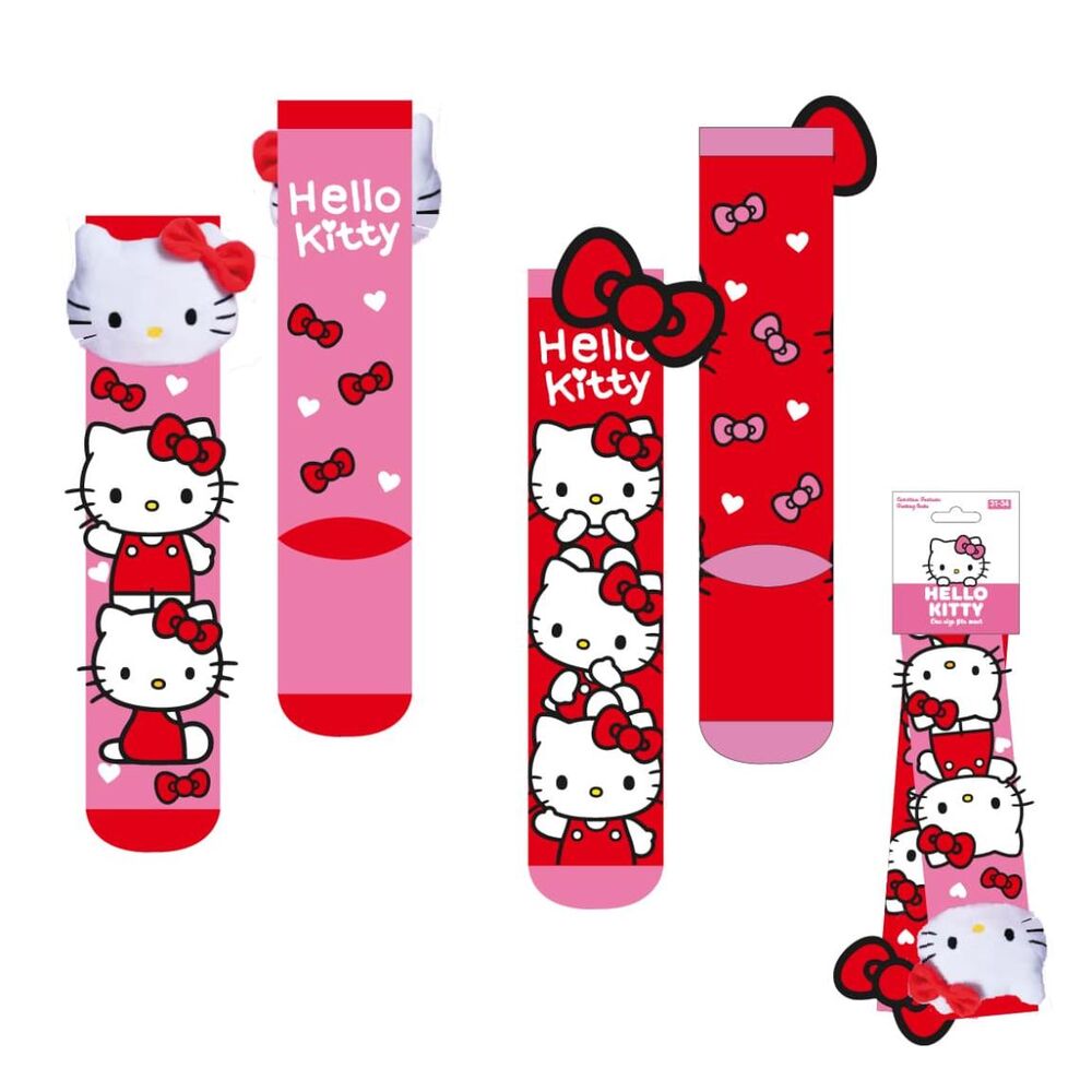 Calcetines surtidos de Hello Kitty en rosa y rojo