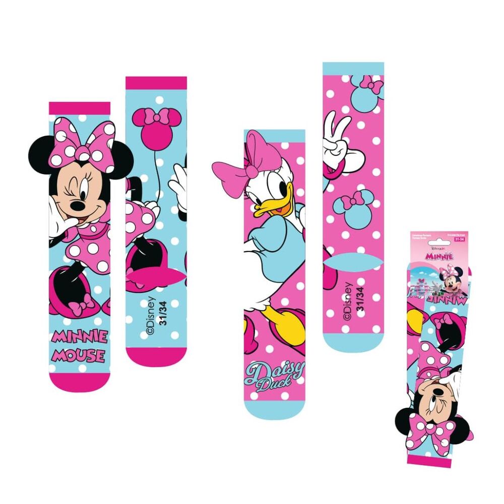 Calcetines surtidos de Minnie Disney en rosa y azul