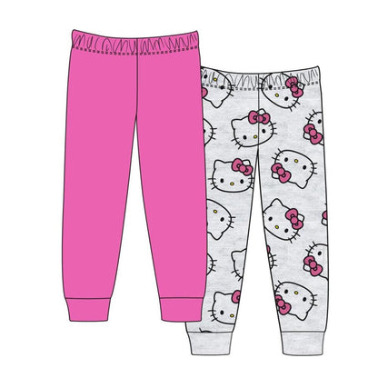 Set de dos pantalones Hello Kitty and Friends, uno gris estampado y otro rosa - 2