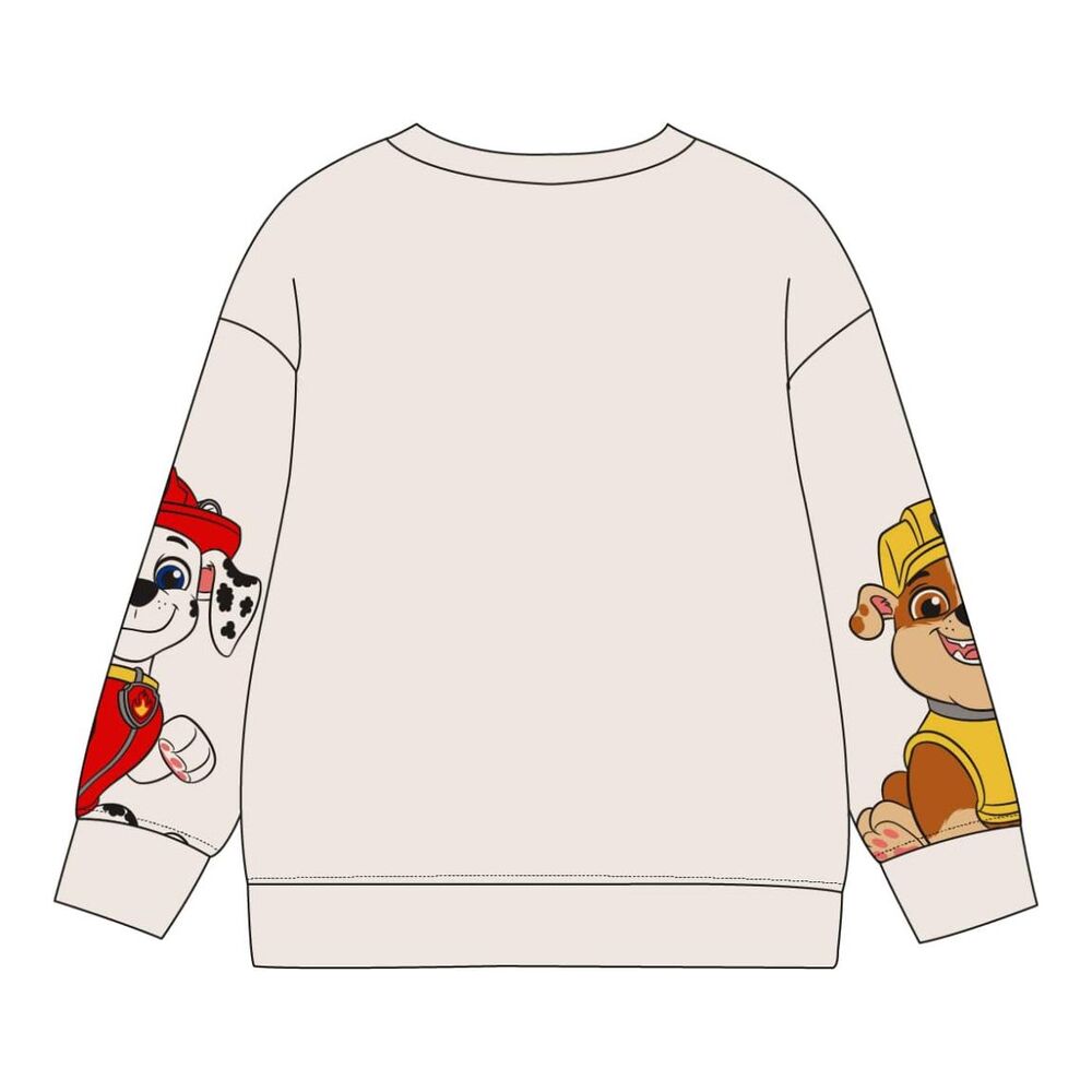 Sudadera infantil beige de Paw Patrol con Chase, Marshall y Rubble - 2