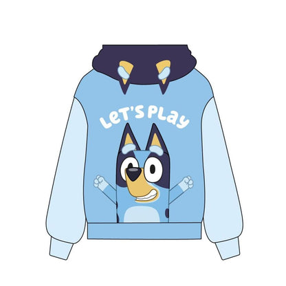 Sudadera azul de Bluey con capucha y cremallera - 2