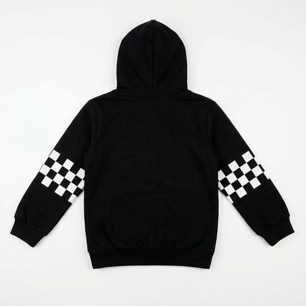 Sudadera negra con capucha Hot Wheels y estampado de coche rojo - 2