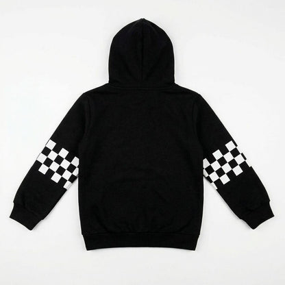 Sudadera negra con capucha Hot Wheels y estampado de coche rojo - 2