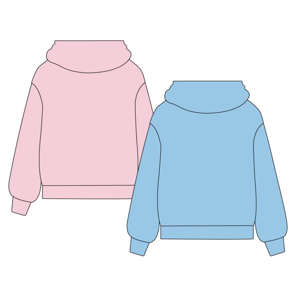 Sudadera infantil con capucha de Stitch Disney en rosa y azul - 2