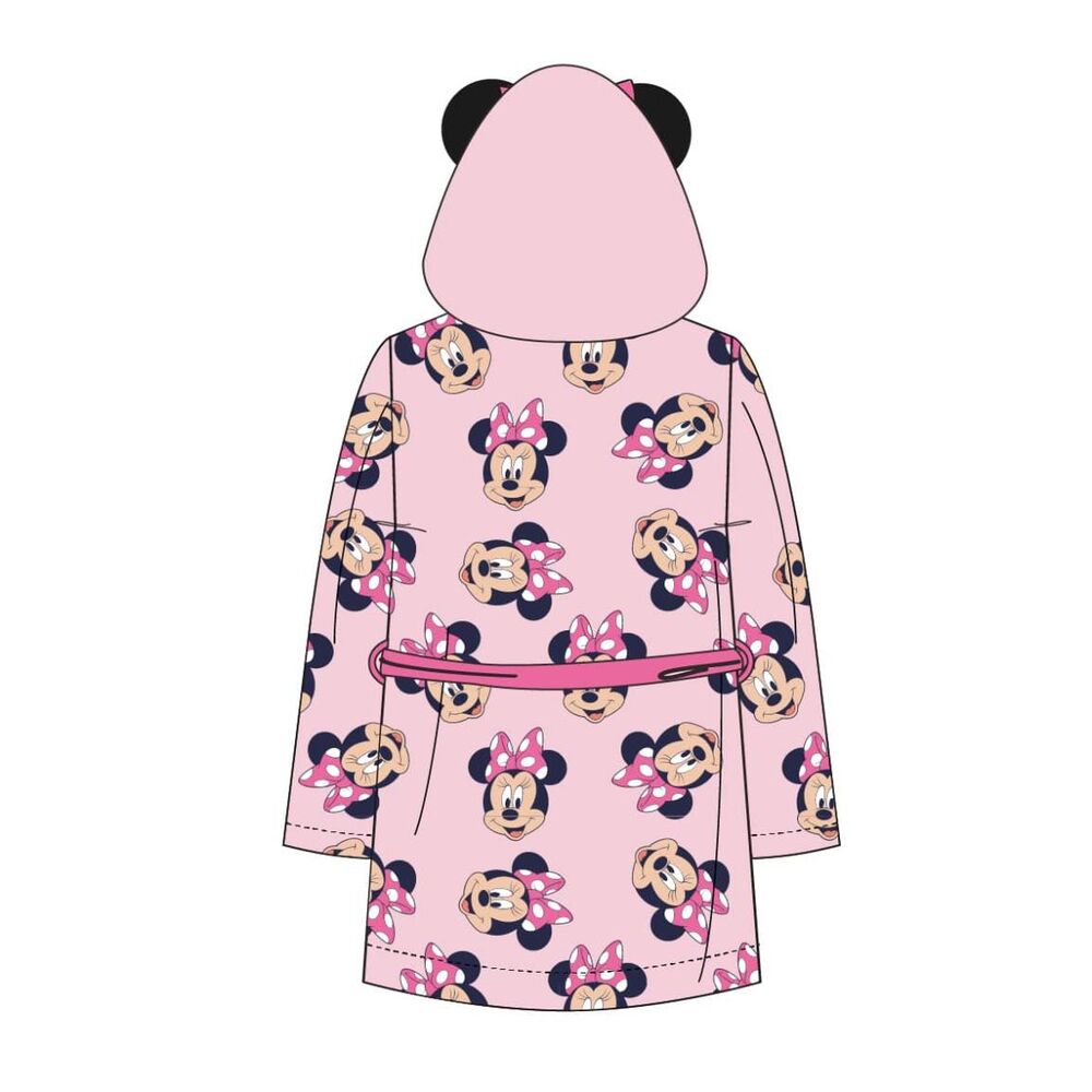 Bata infantil rosa de Minnie Disney con capucha y cinturón - 2