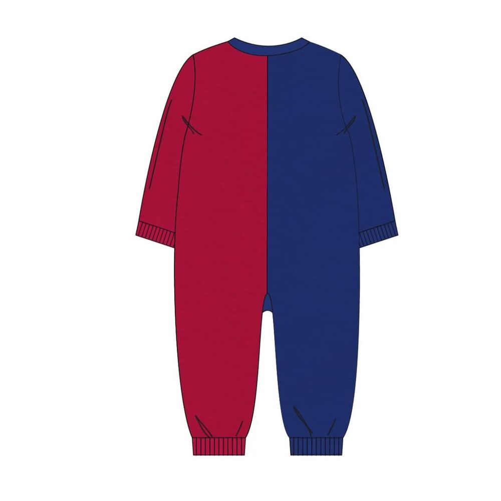 Pijama de una pieza F.C. Barcelona azul y granate con escudo - 2