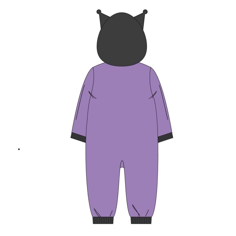 Pijama morado de una pieza Kuromi con capucha - 2